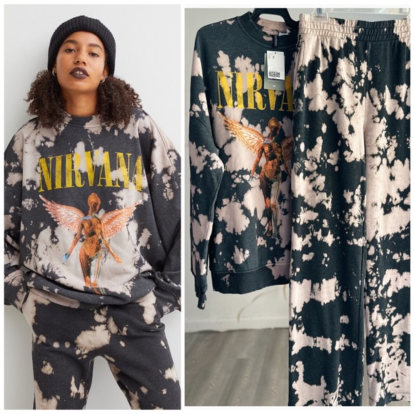 Nirvana tie dye sweatshirt top